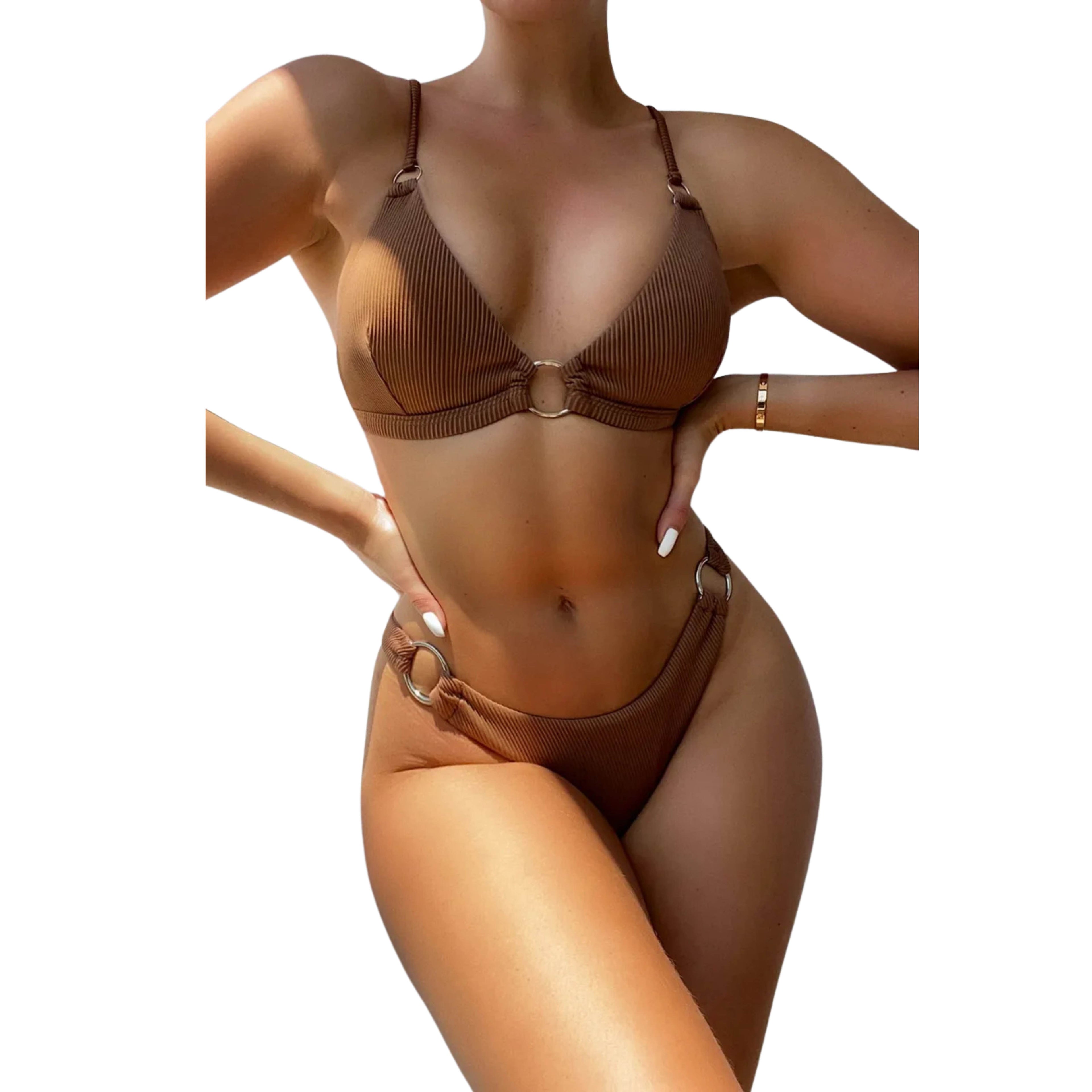 PLUNGE SPAGHETTI STRAP SWIM SET