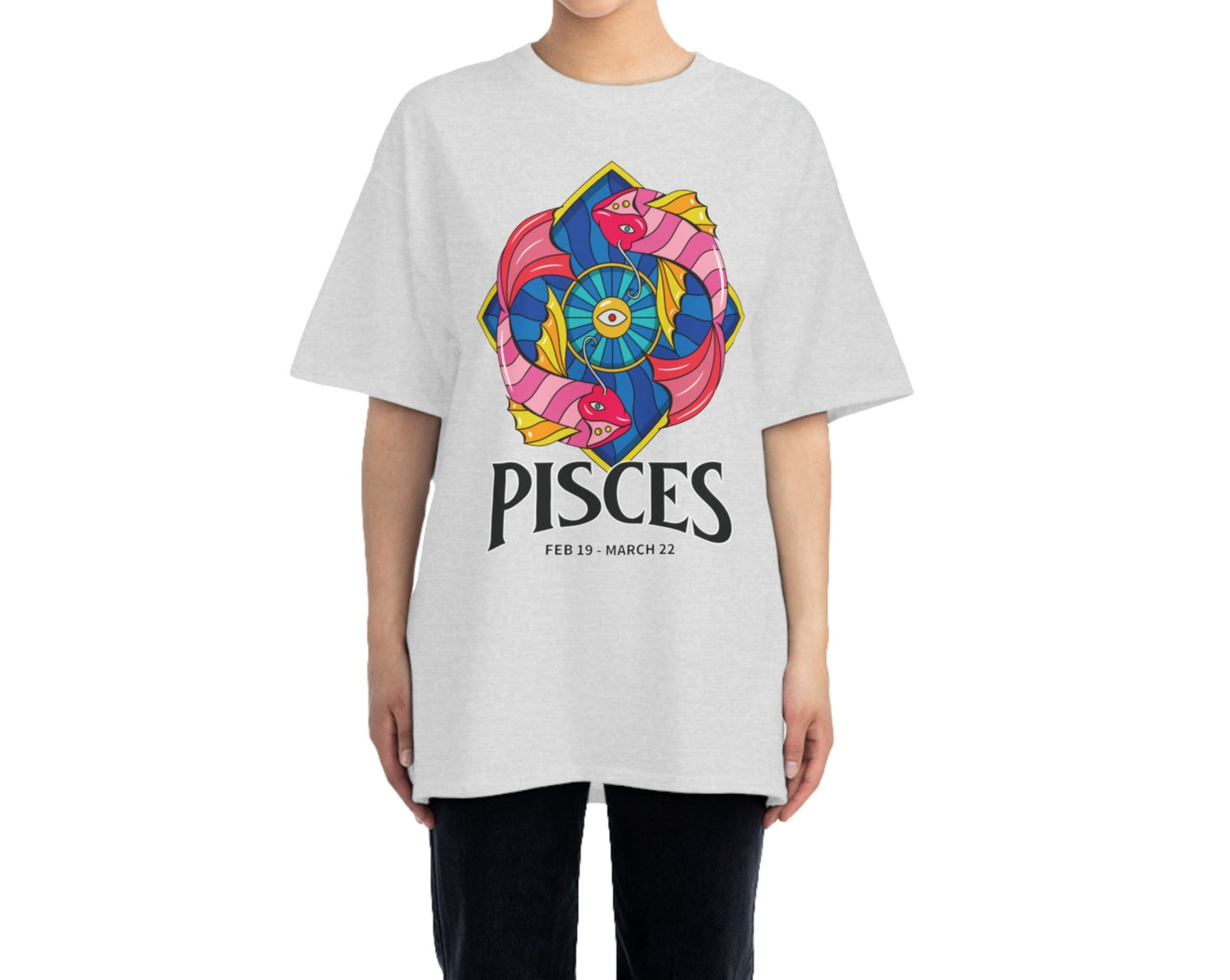 PISCES OVERSIZED COTTON CREW NECK WOMEN TSHIRT