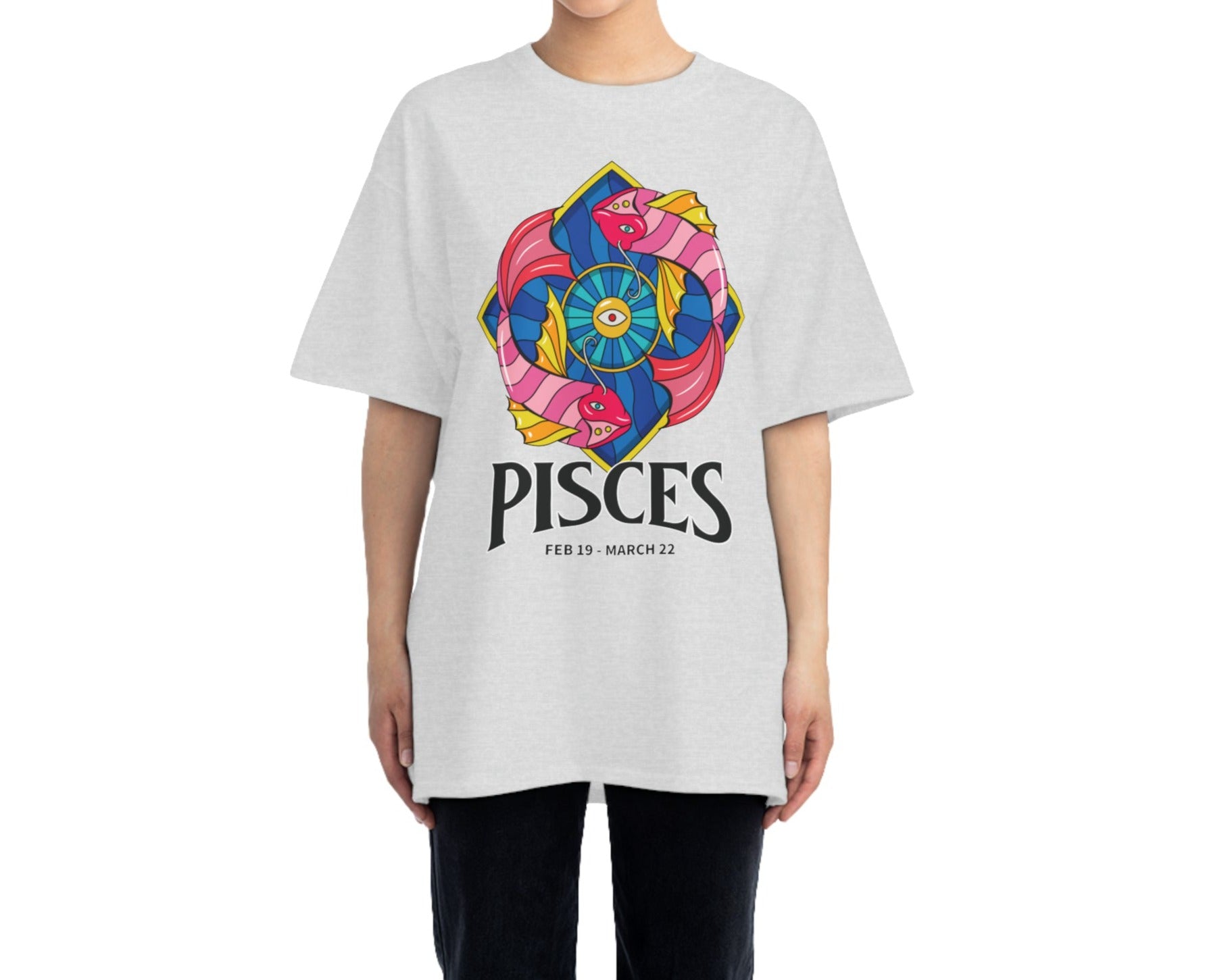 PISCES OVERSIZED COTTON CREW NECK WOMEN TSHIRT