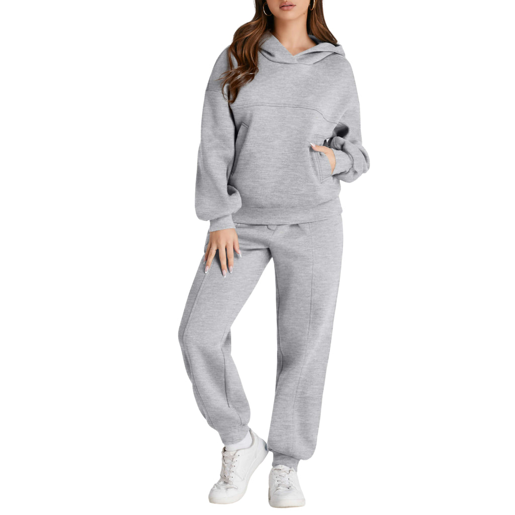 DROPPED SHOULDER LONG SLEEVE HOODIE & PANT ACTIVE SET
Info