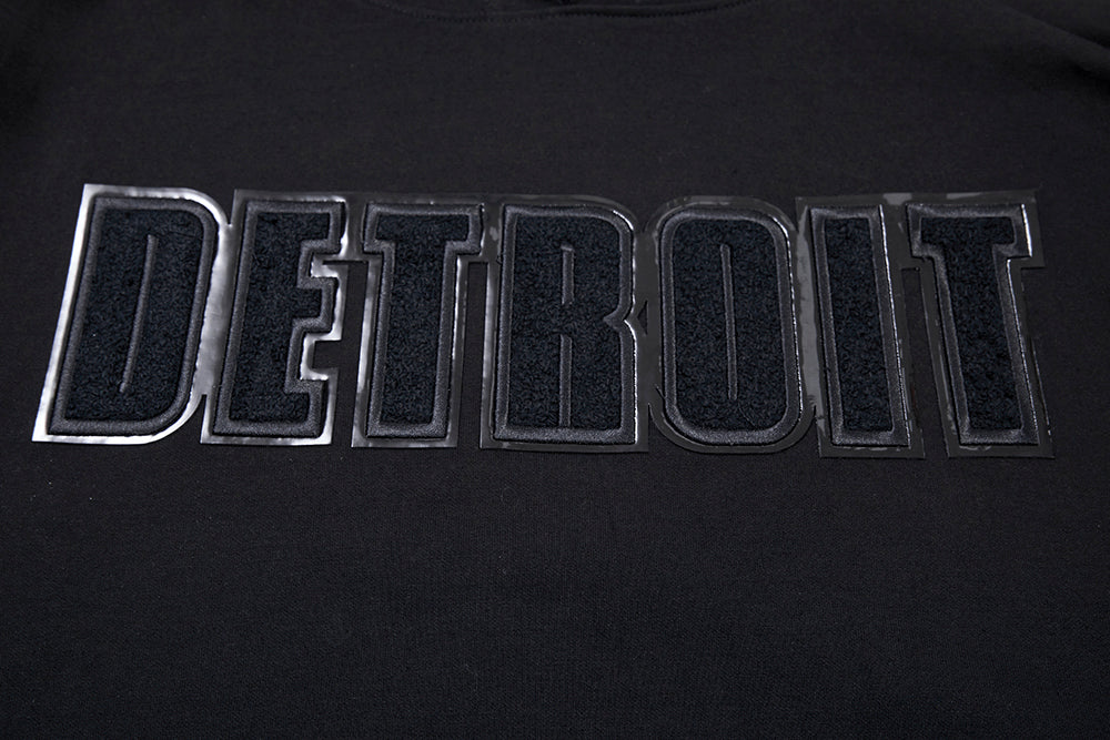 NFL DETROIT LIONS TRIPLE BLACK MEN'S PULLOVER HOODIE
