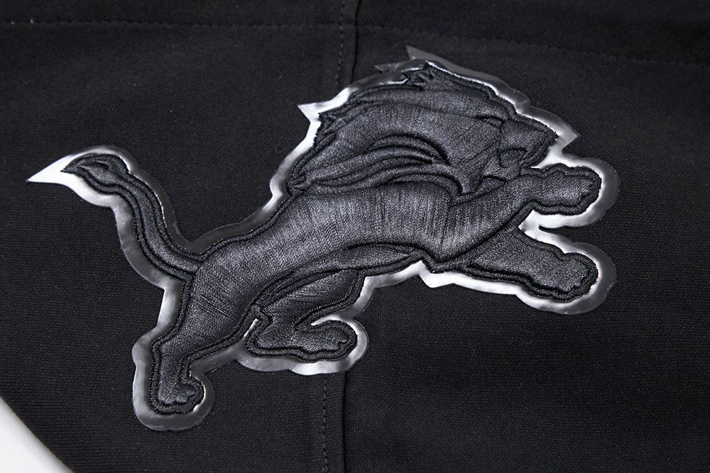 NFL DETROIT LIONS TRIPLE BLACK MEN'S PULLOVER HOODIE