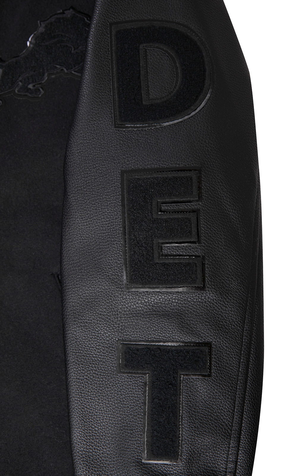 NFL DETROIT LIONS TRIPLE BLACK MEN'S MEN'S WOOL VARSITY JACKET