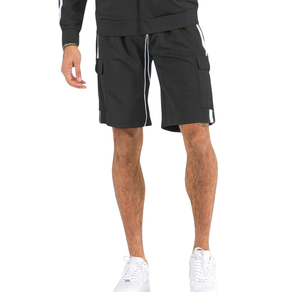 TWO STRIPE UTILITY SHORTS – STREET-READY CARGO VIBES
