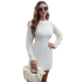 CABLE-KNIT OPENWORK SWEATER DRESS
