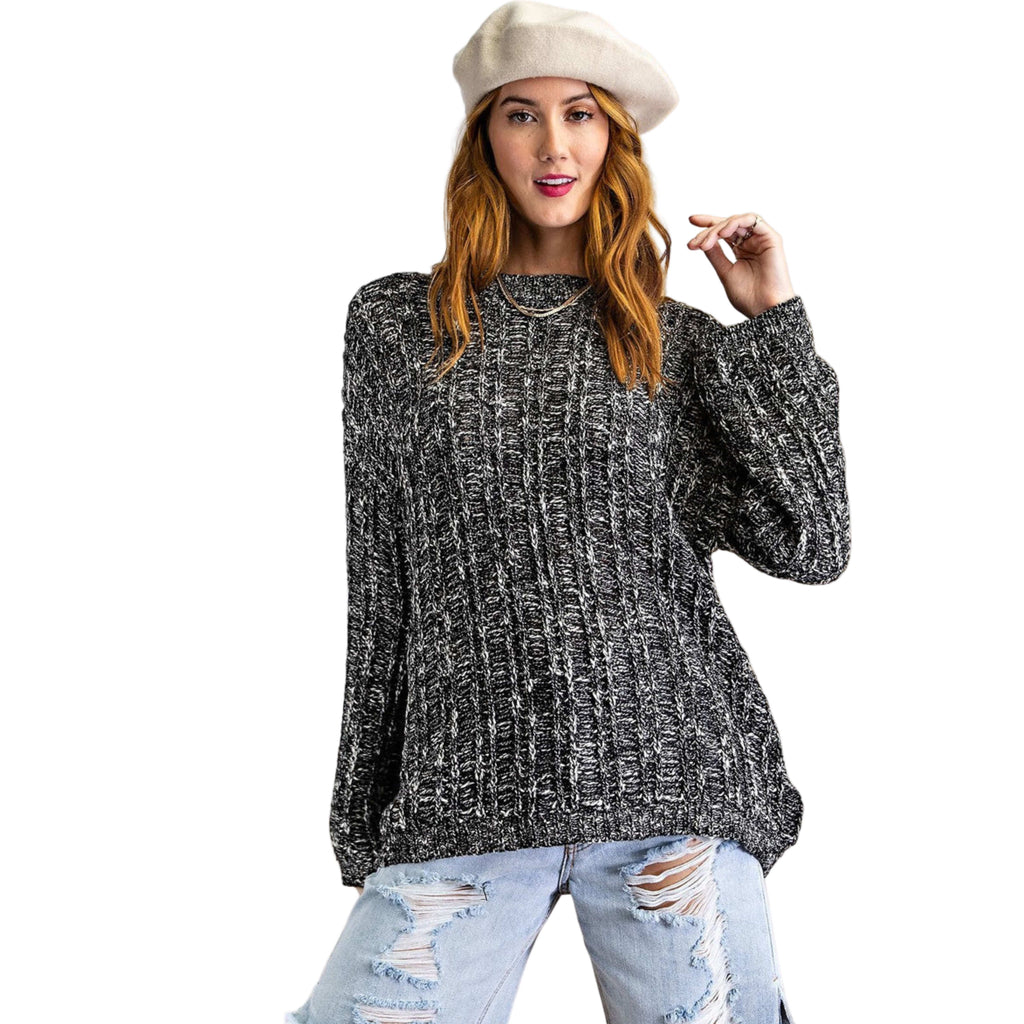 Fall Women's Textured Knitted Sweater