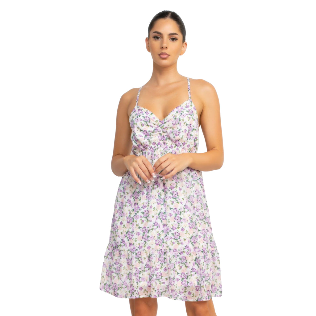 DOUBLE STRAP BACK MINI DRESS