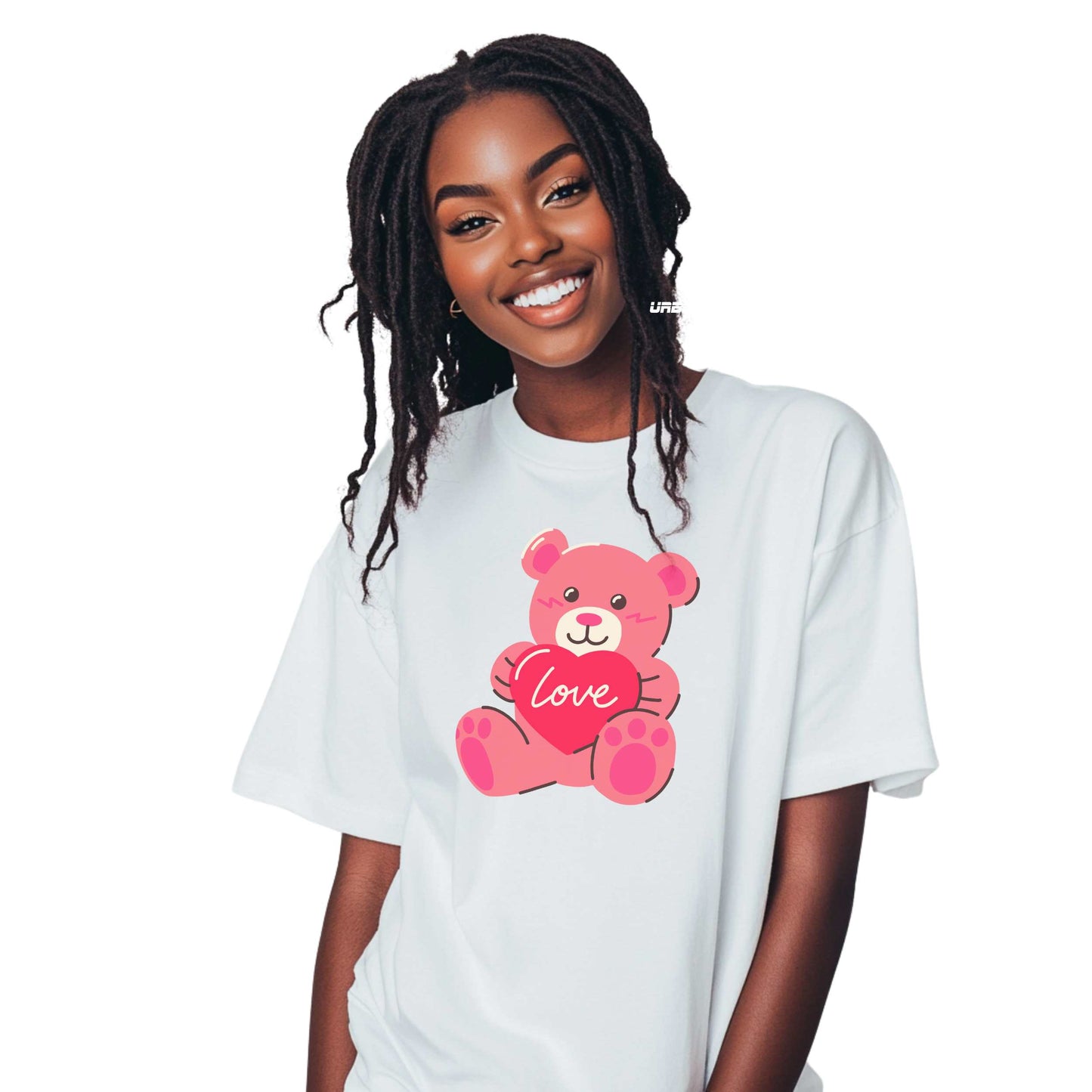 CUTE VALENTINE'S TEDDY BEAR OVERSIZED HEAVYWEIGHT T-SHIRT