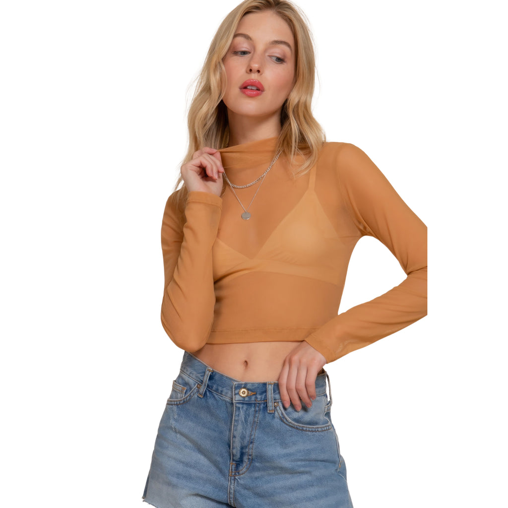 SLEEK & SHEER: THE MUST-HAVE MESH MOCK NECK