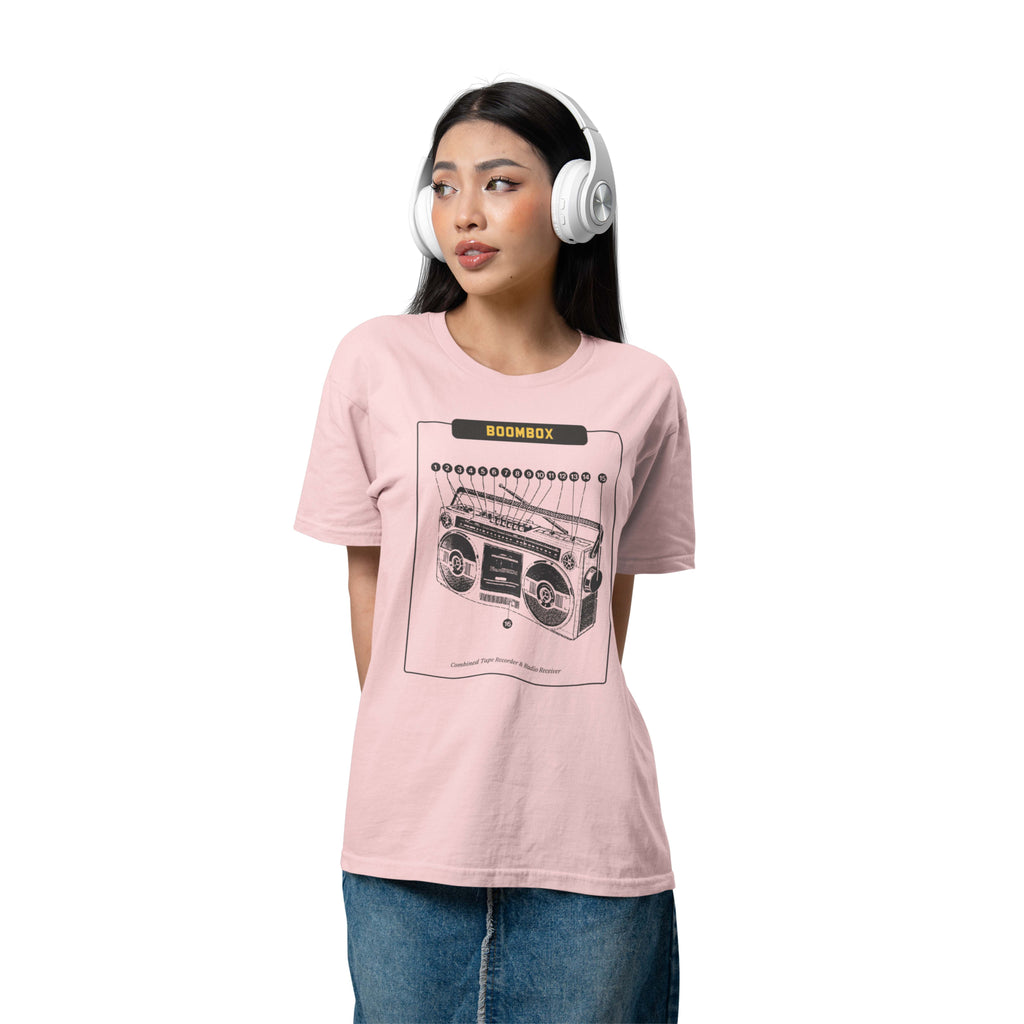 WOMEN'S CREW NECK T-SHIRT BOOMBOX