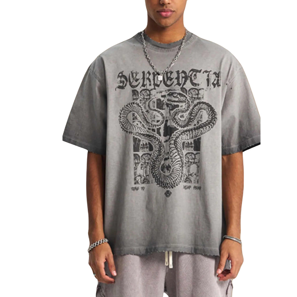 ROUND NECK GRAPHIC T-SHIRT SERPENTS