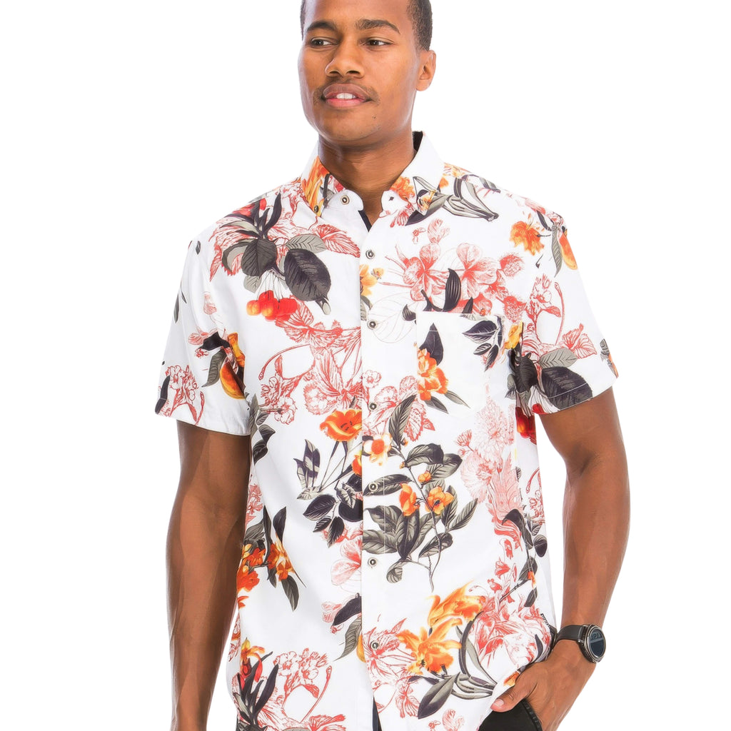 HAWAIIAN PRINT BUTTON DOWN SHIRT