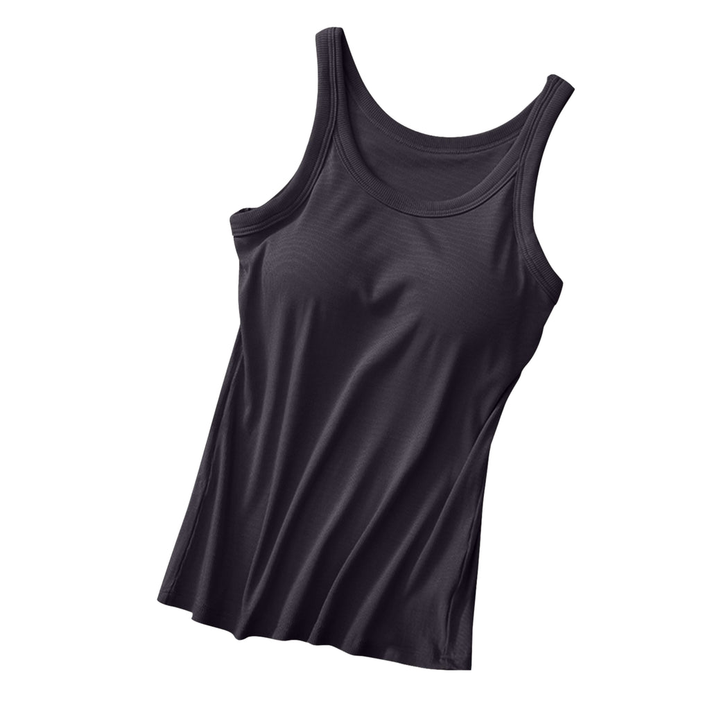 ROUND NECK TANK WITH BRA