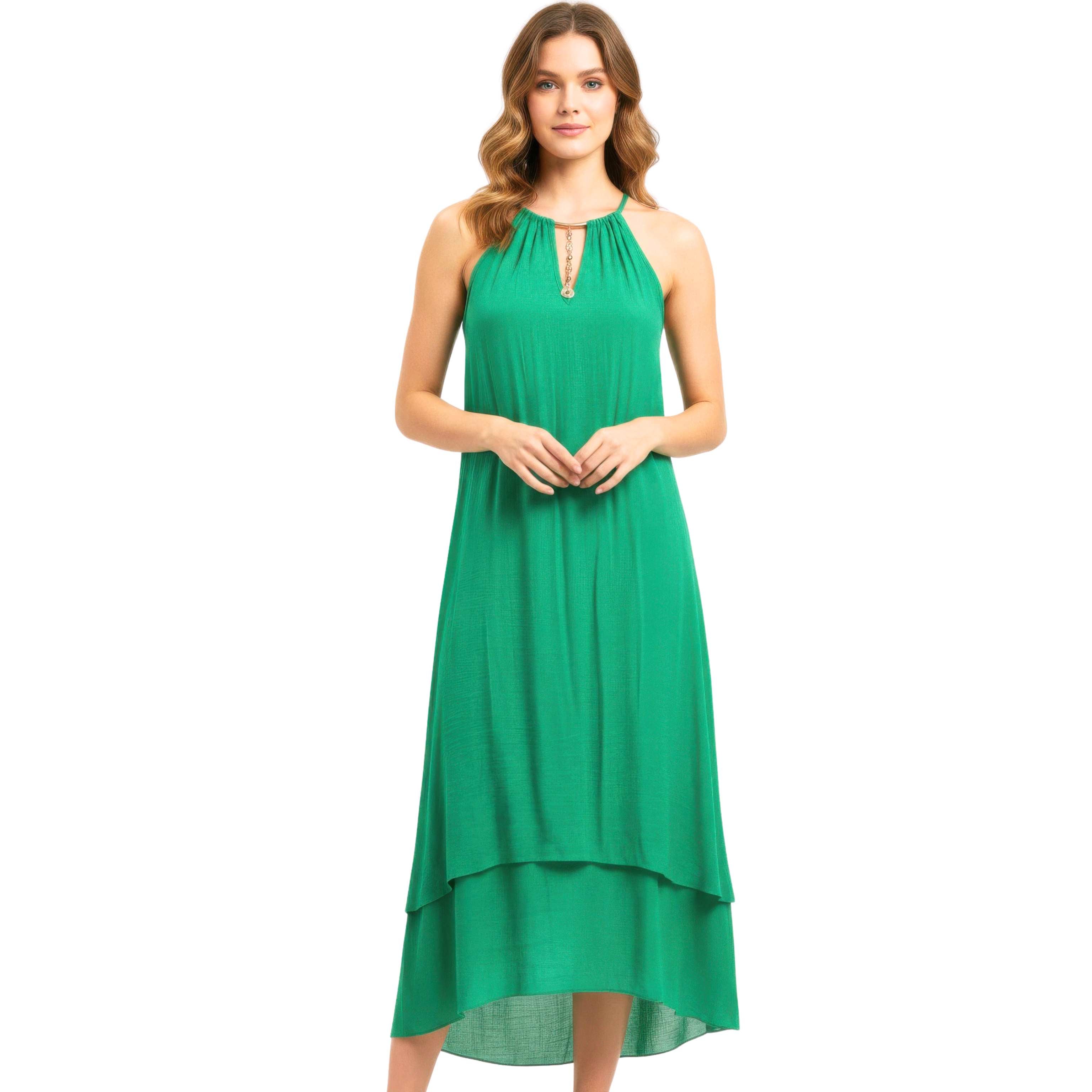 Mlle Gabrielle Solid Sleeveless Dress