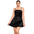 BLACK RIBBON MINI DRESS