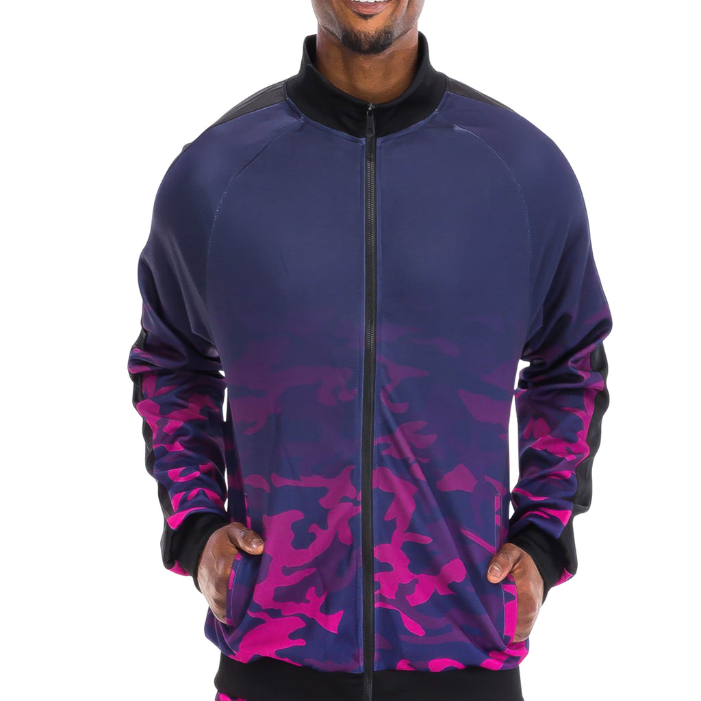 MENS CAMO OMBRE TRACK JACKET