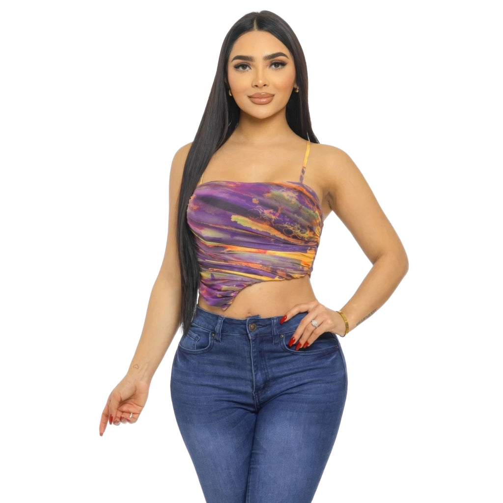 MESH PRINT WOMEN'S TOP – EDGY, SHEER & STYLISHLY COOL