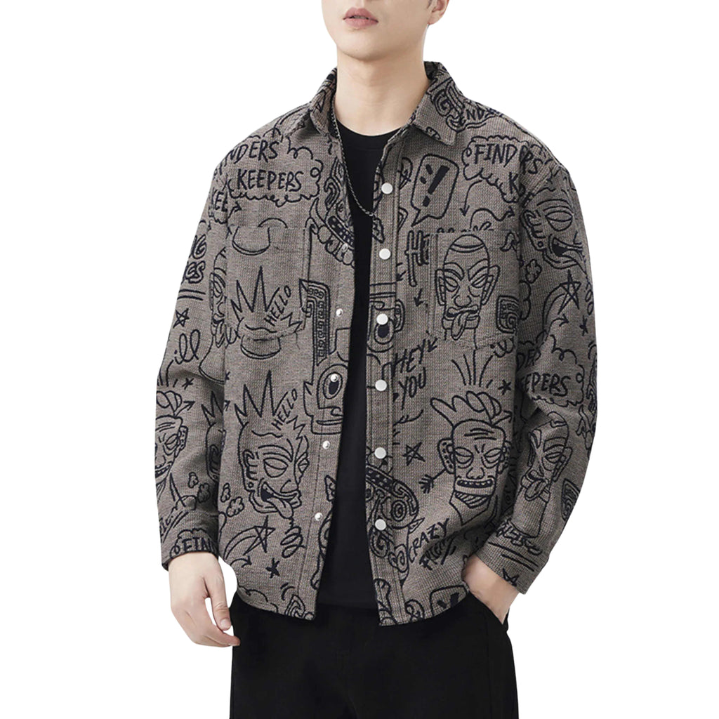 MEN’S PLUS SIZE CASUAL BUTTON UP LONG SLEEVE SHIRT