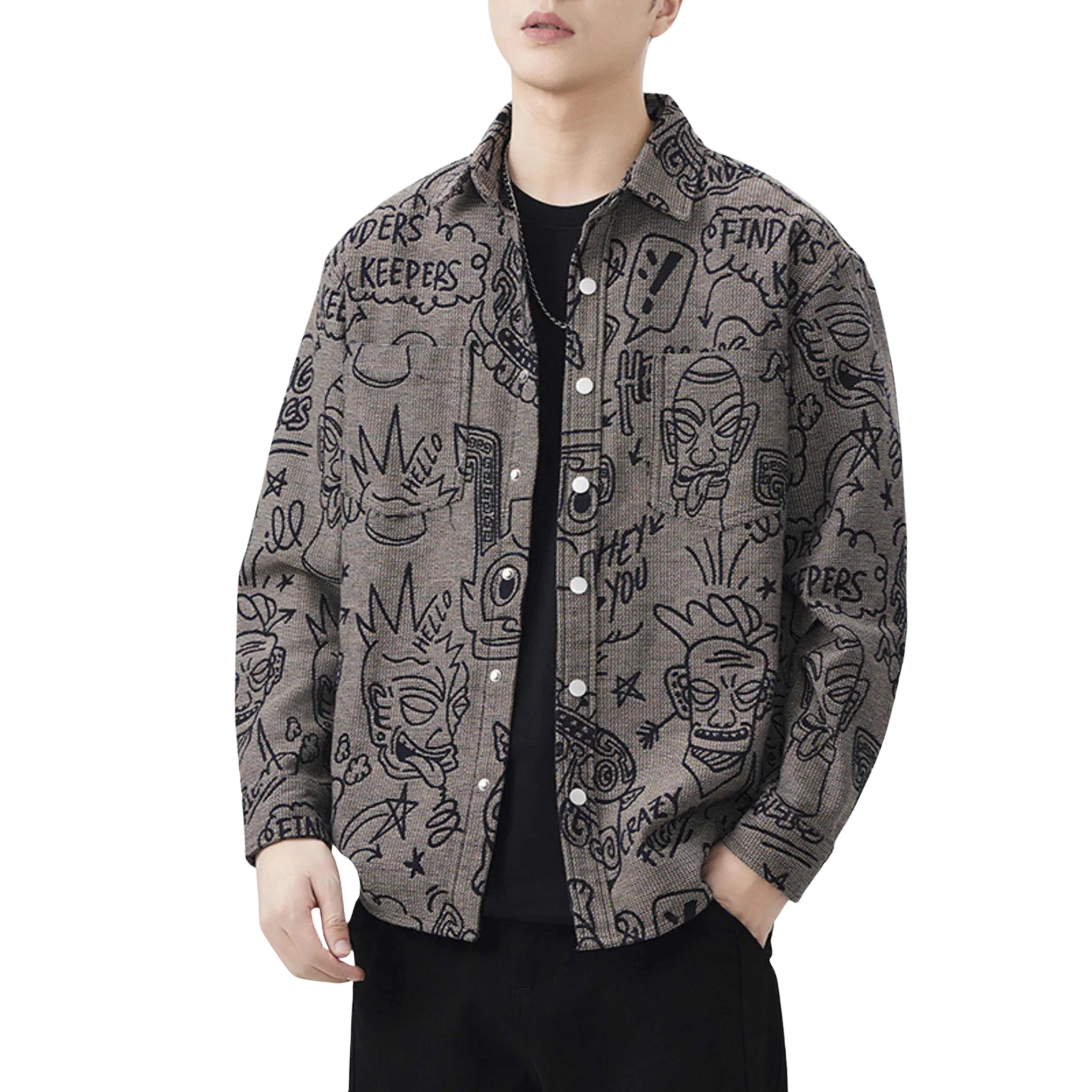 MEN’S PLUS SIZE CASUAL BUTTON UP LONG SLEEVE SHIRT