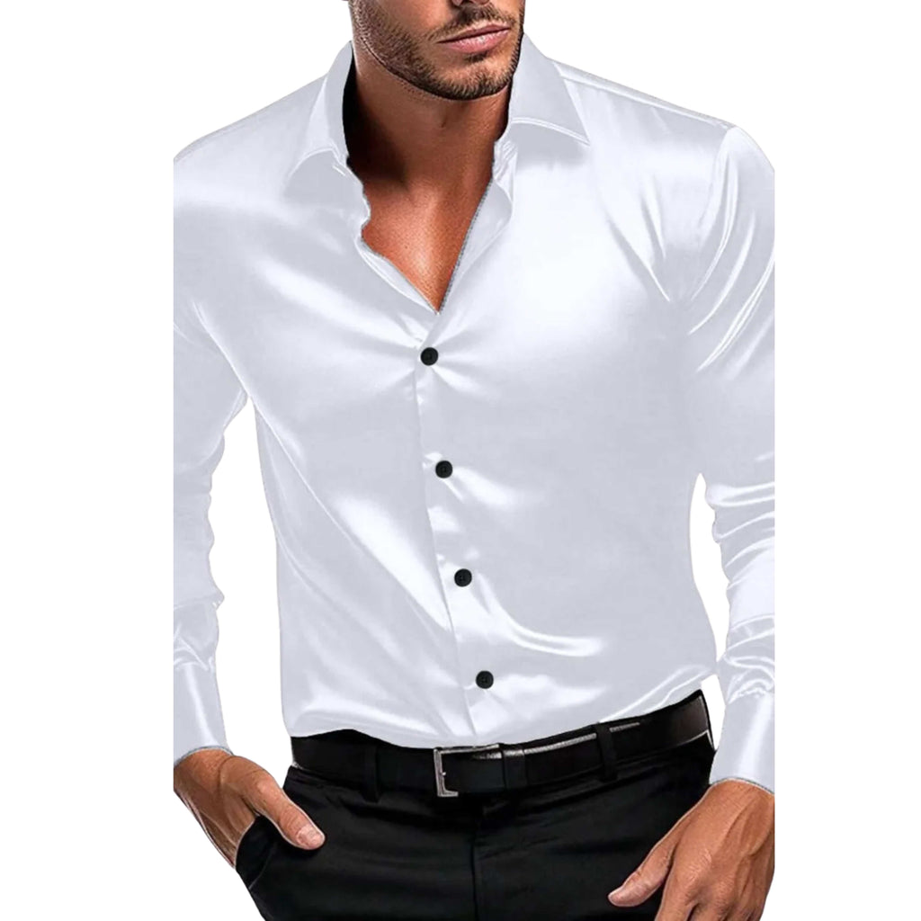 MEN'S WHITE LONG SLEEVE SHIRT
