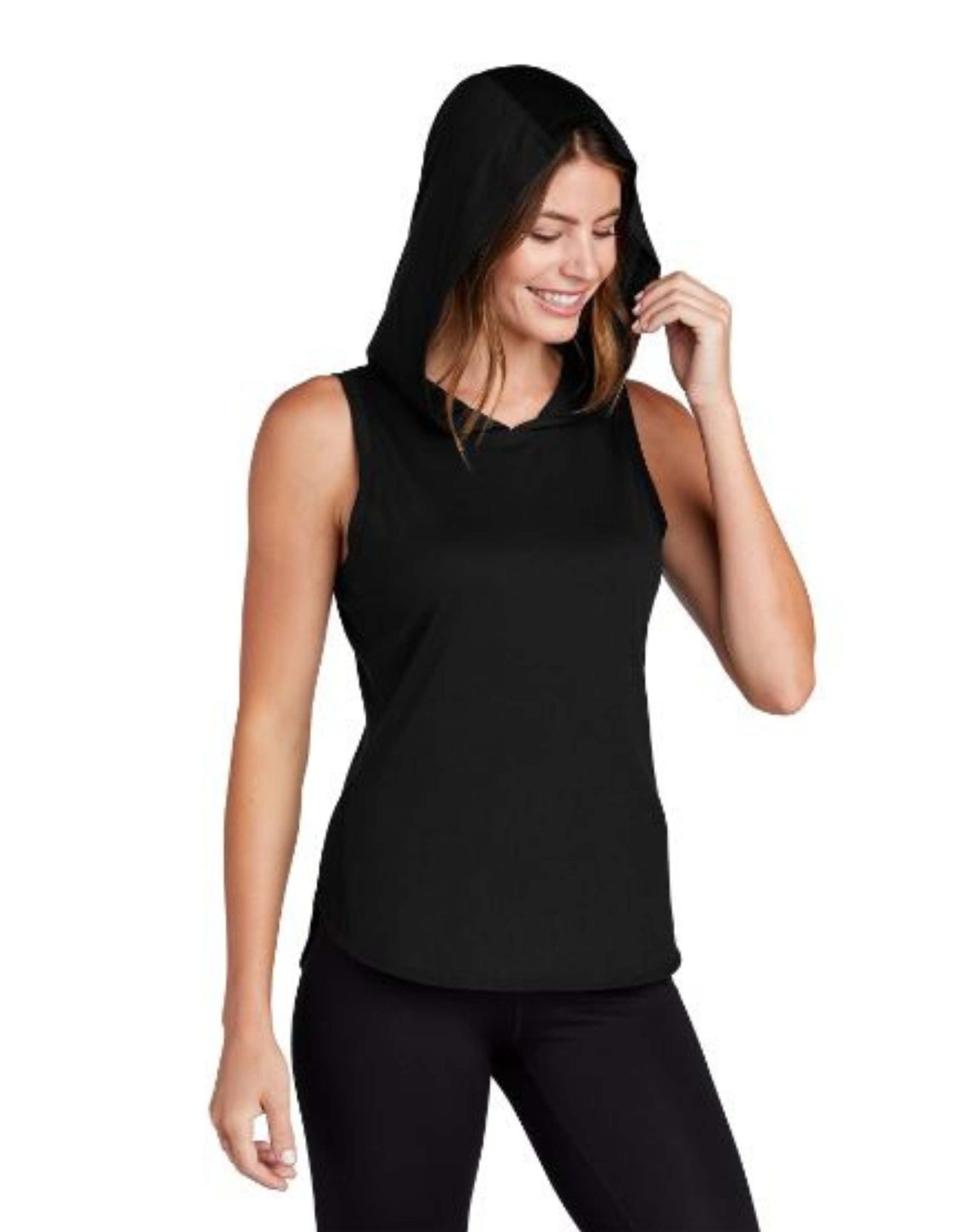 URBANITY CHEK BLACK TRAID HOODIE TANK