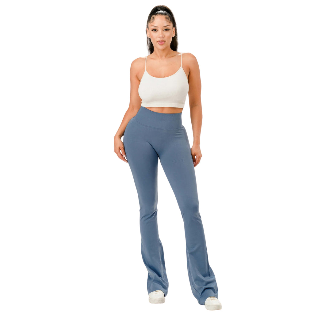 PREMIUM SEAMLESS BELL BOTTOM FLARE LEGGINGS – HIGH WAIST WORKOUT YOGA PANTS FOR WOMEN