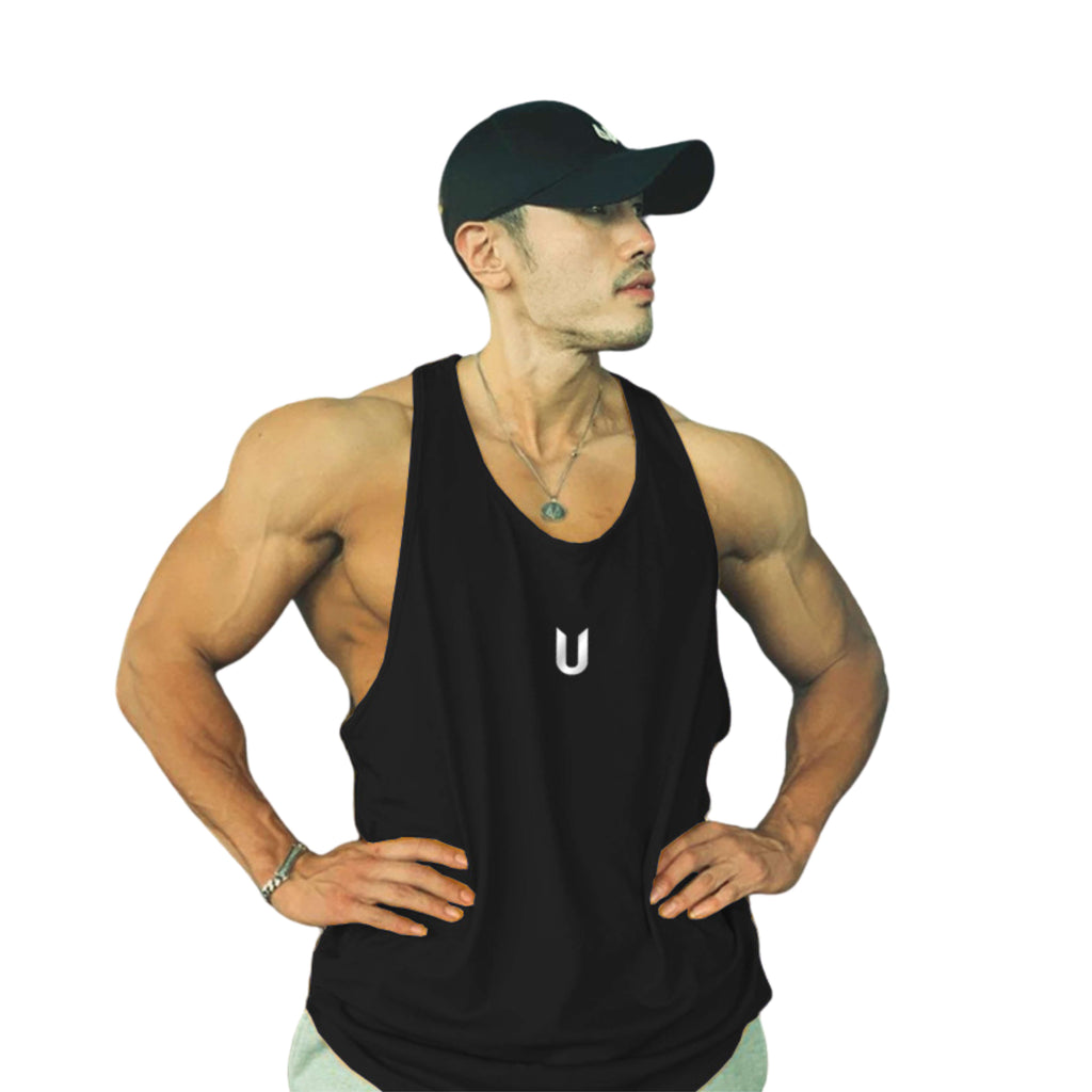 MEN'S ROUND NECK WIDE STRAP TANK