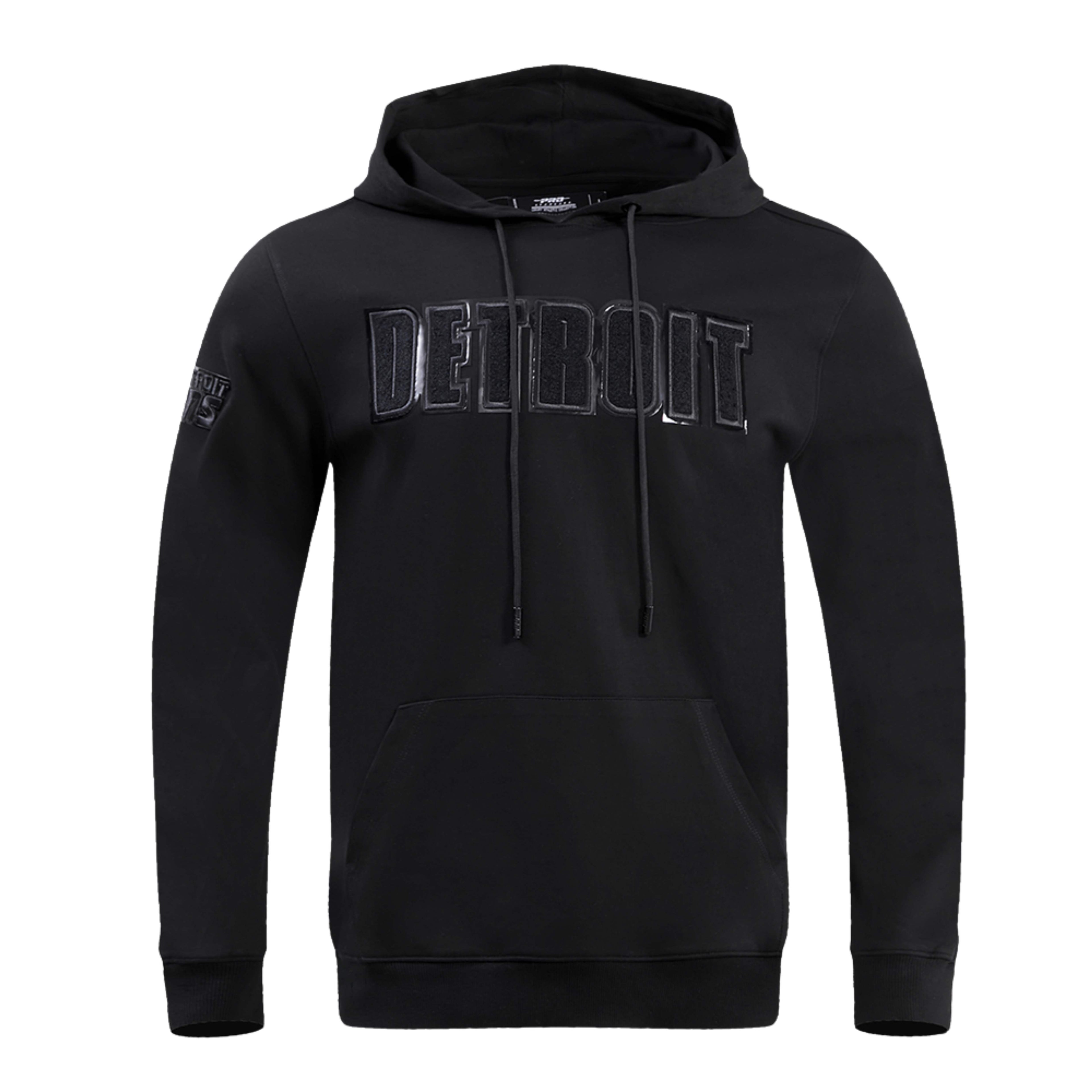 NFL DETROIT LIONS TRIPLE BLACK MEN'S PULLOVER HOODIE
