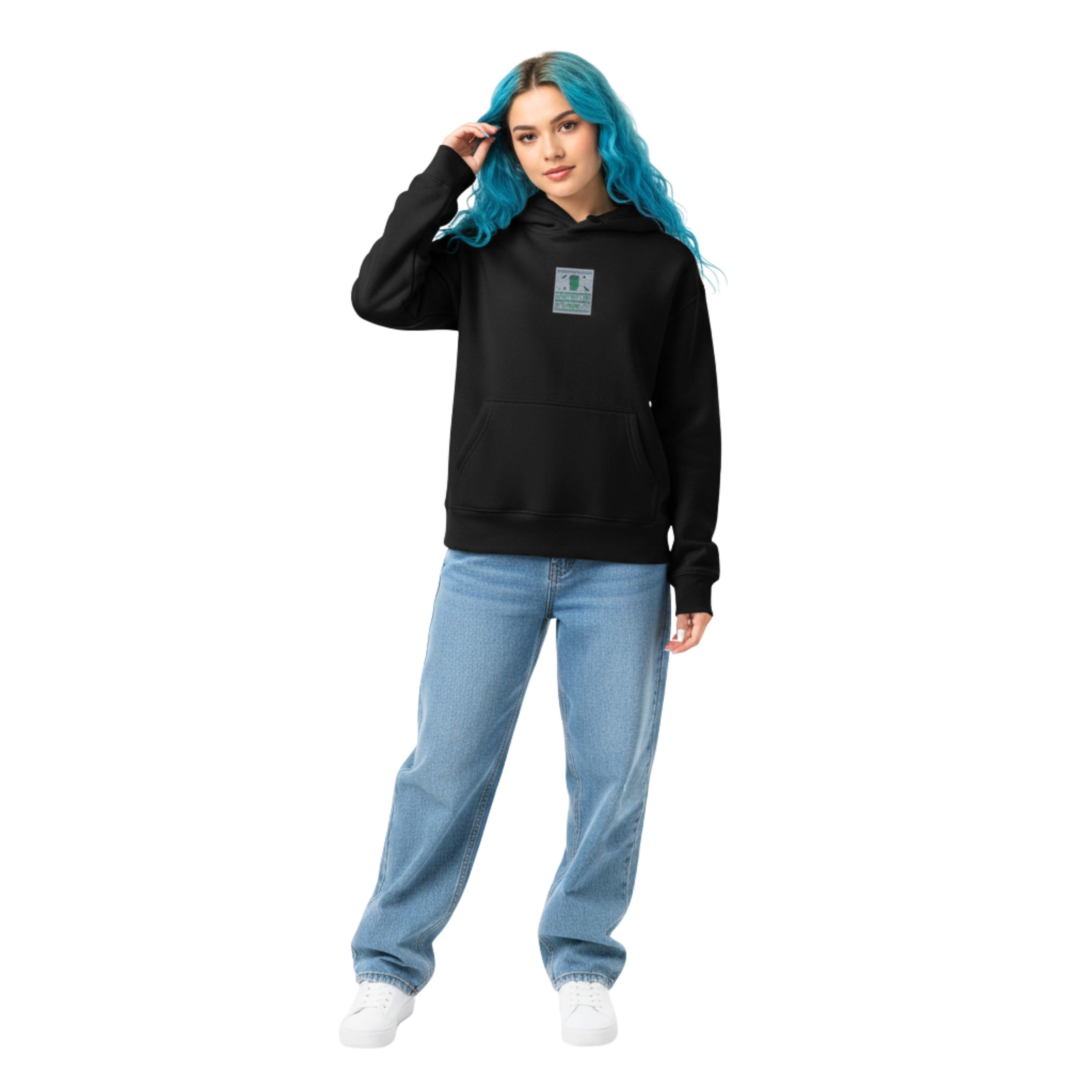URBCHK Women’s Relaxed Hoodie Embroidered Design