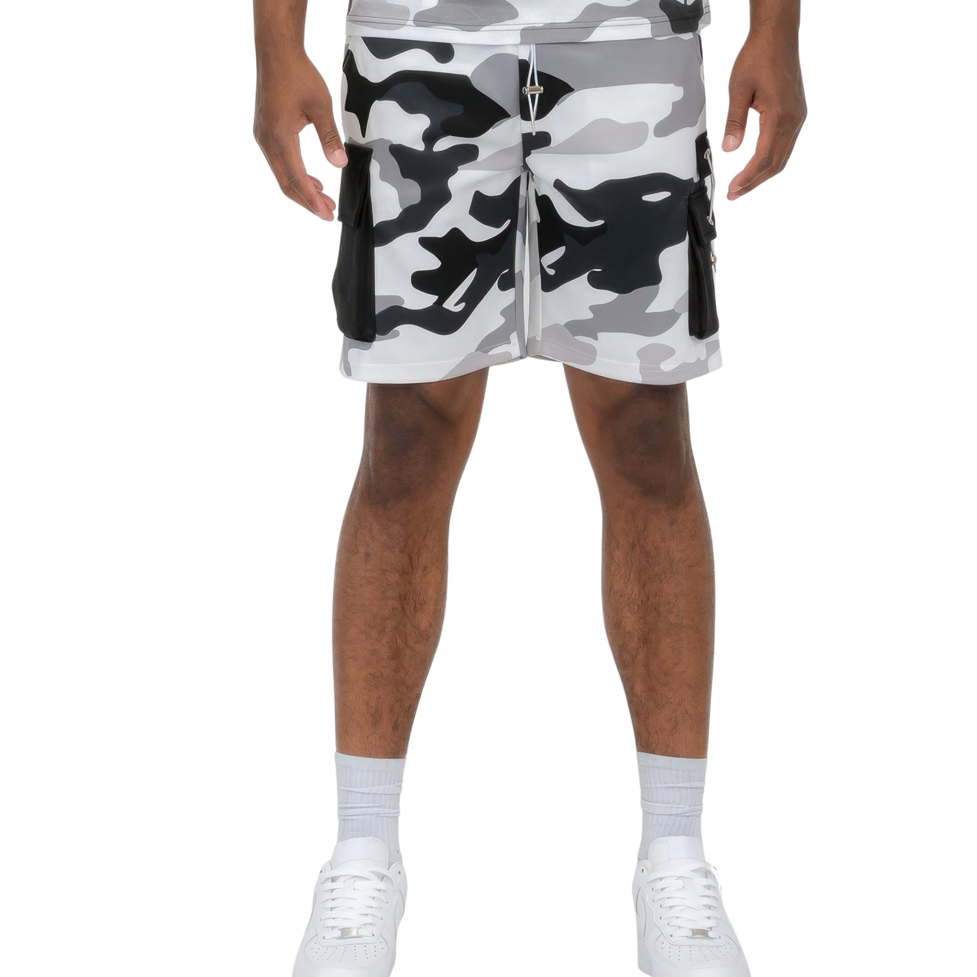 URBAN CAMO MODE: MEN’S RELAXED SWEAT SHORTS