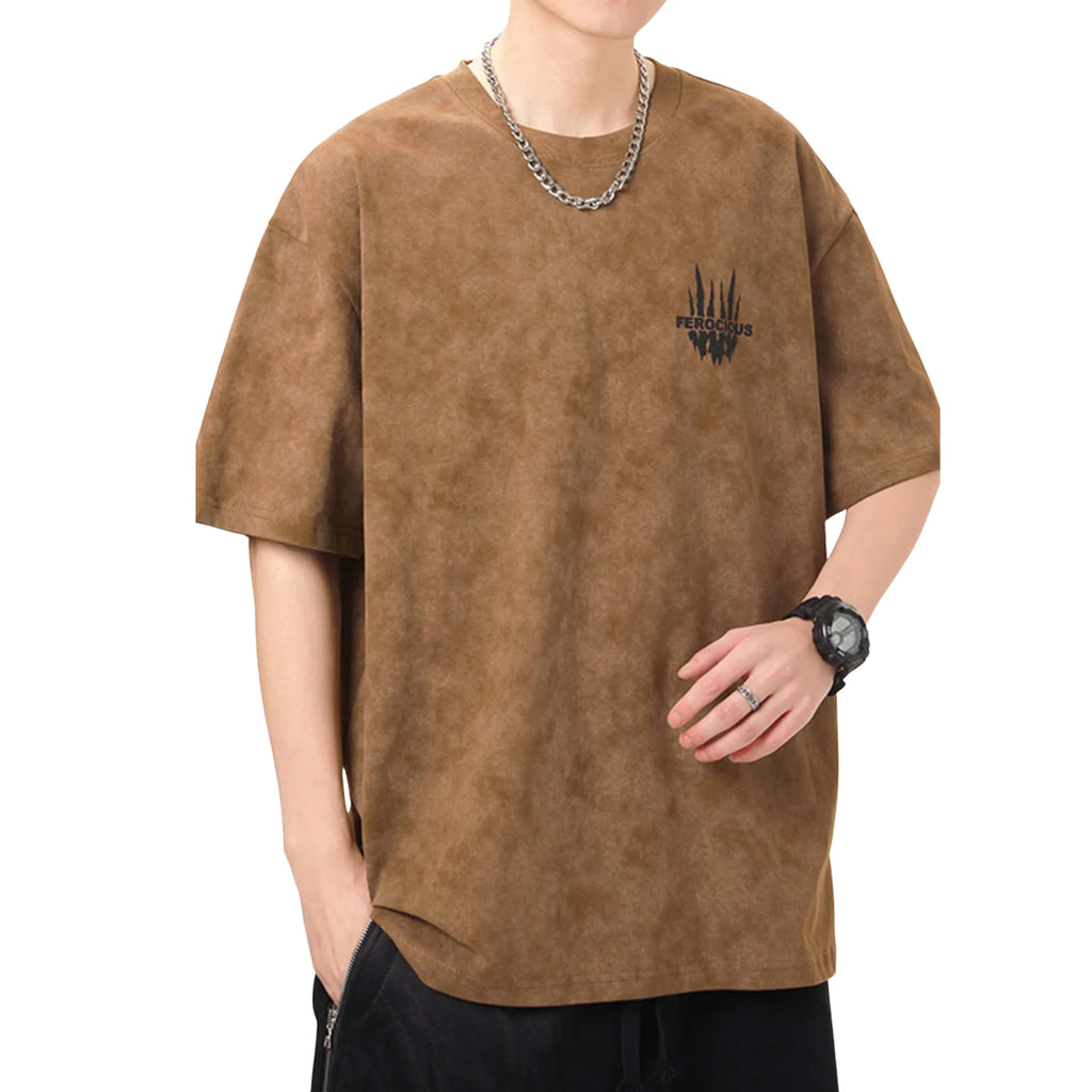 MEN'S STREET STYLE OVERSIZED ROUND NECK TEE – PLUS SIZE
