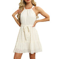 TIED FRILL SLEEVELESS MINI CAMI DRESS
