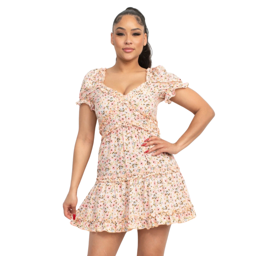 FLORAL PUFF SLEEVE DRESS – RUFFLED & ROMANTIC