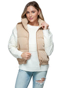 Women wearing a quilted vest