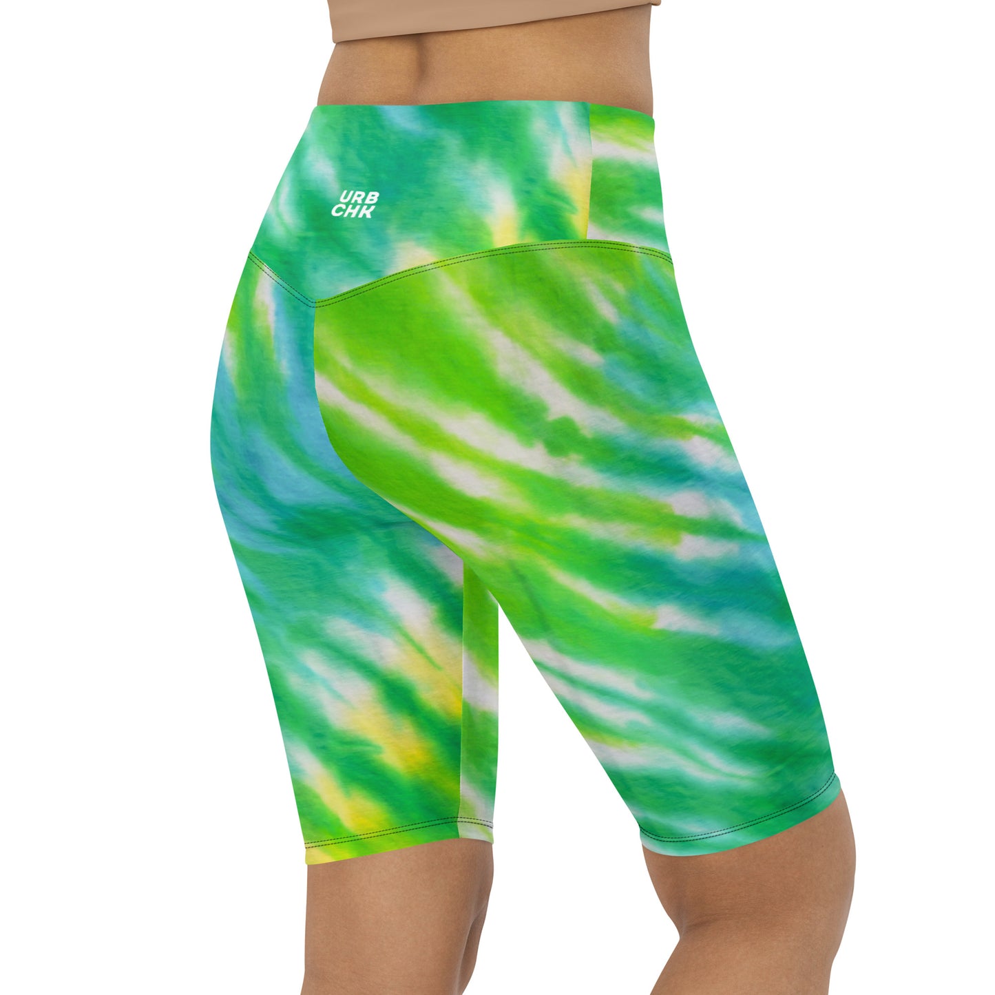 UrbanityChek® SUMMER VIBES HIGH-WAISTED SHORTS FOREST