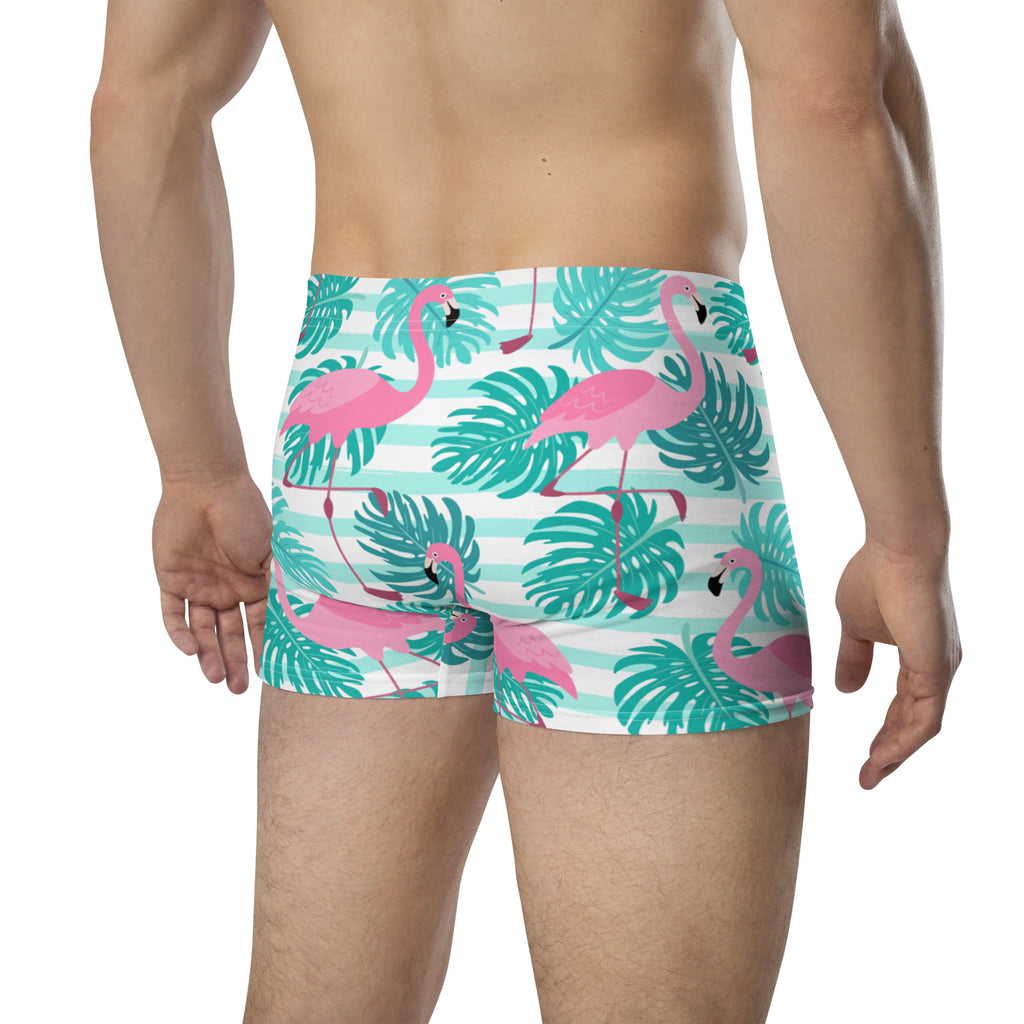 BOXER BRIEFS FLAMINGOS BEACH