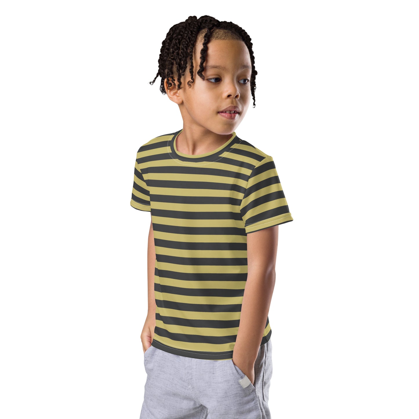 KIDS STRIPS COMFY CREW NECK TSHIRT FOR BOY'S AND GIRLS