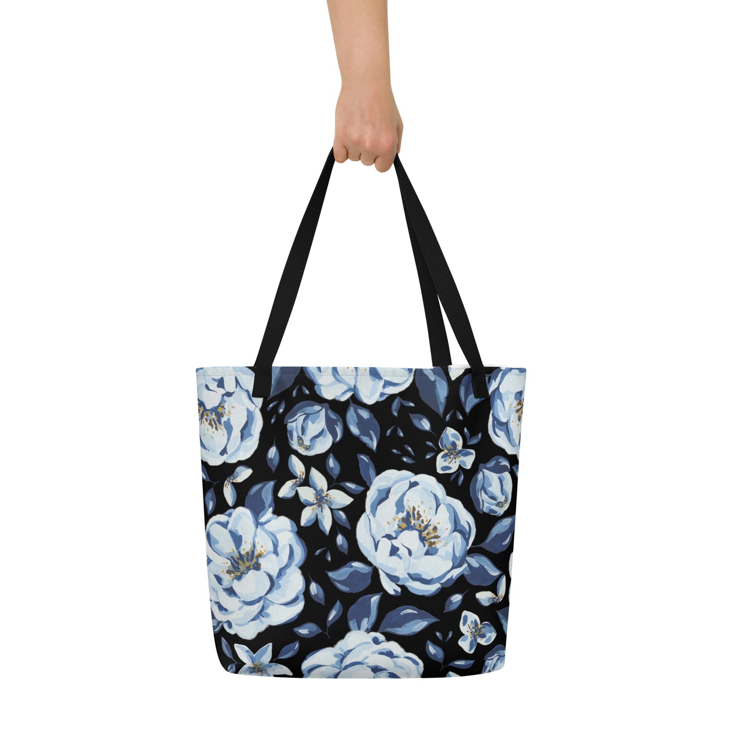 SPRING BLUE FLOWERS TOTE BAG