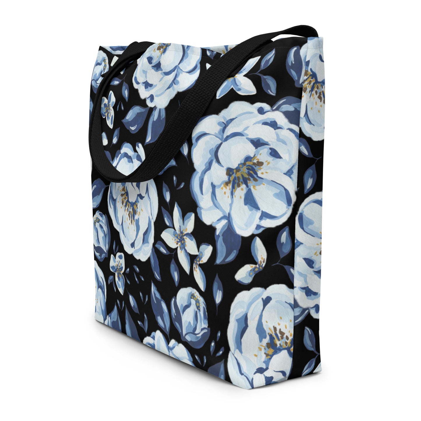 SPRING BLUE FLOWERS TOTE BAG