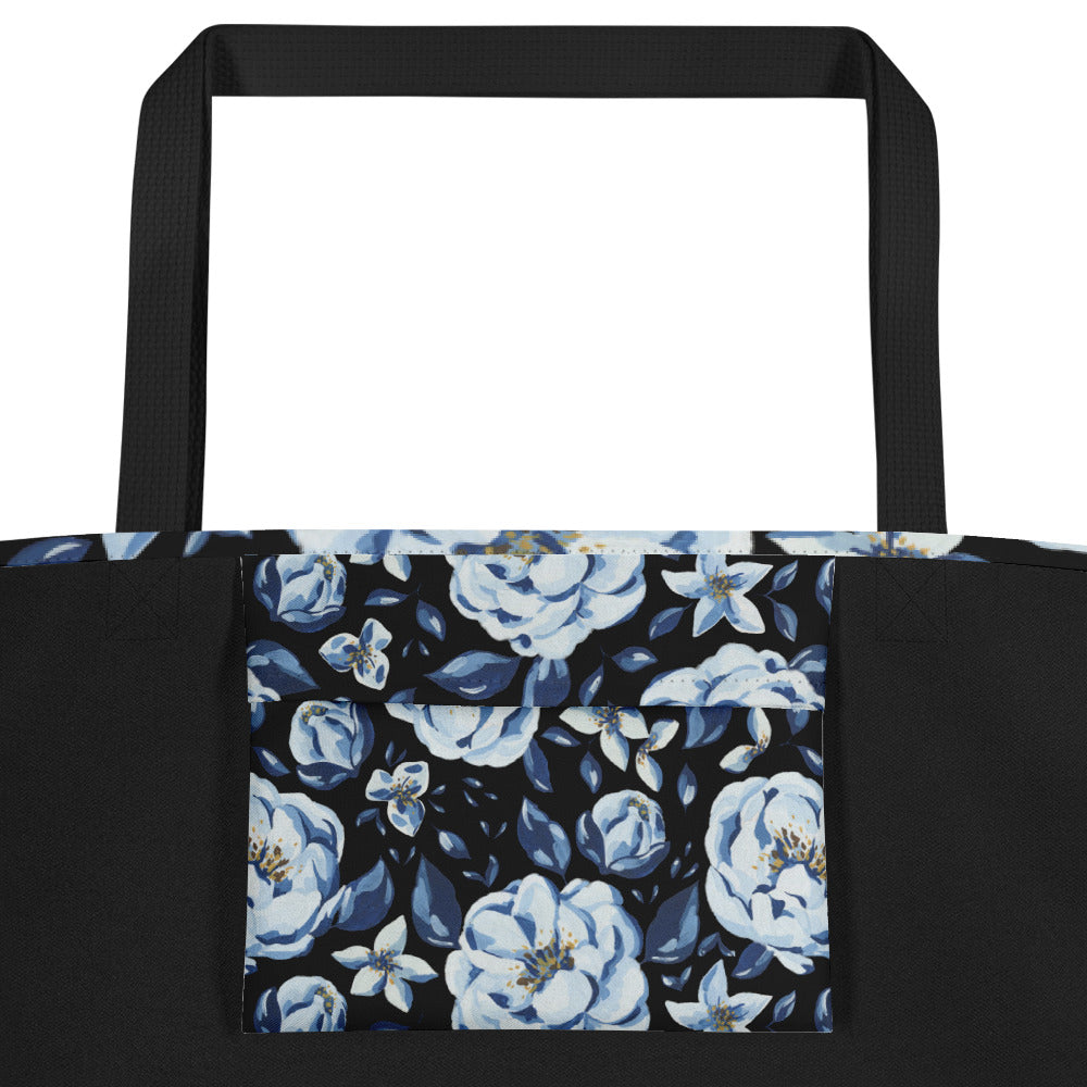 SPRING BLUE FLOWERS TOTE BAG