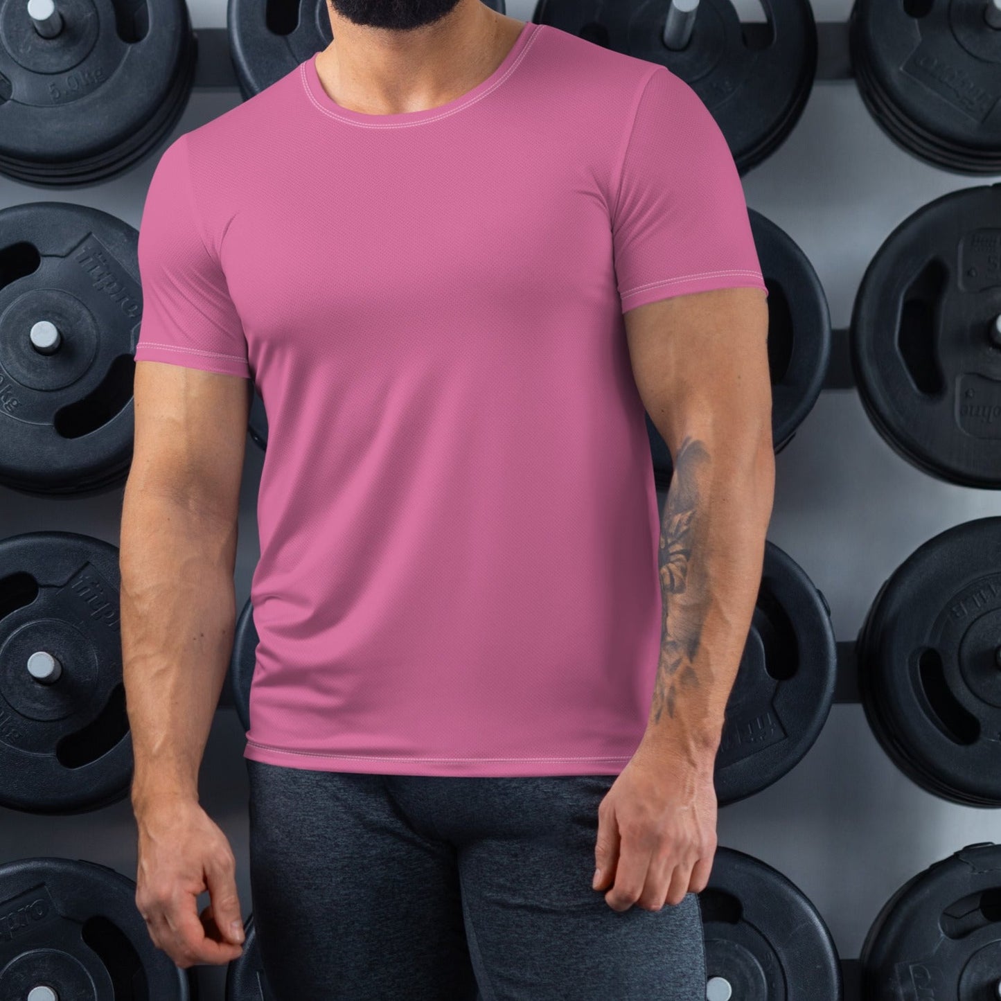 MEN'S GYM T-SHIRT MOISTURE - WICKING MESH FABRIC TEE