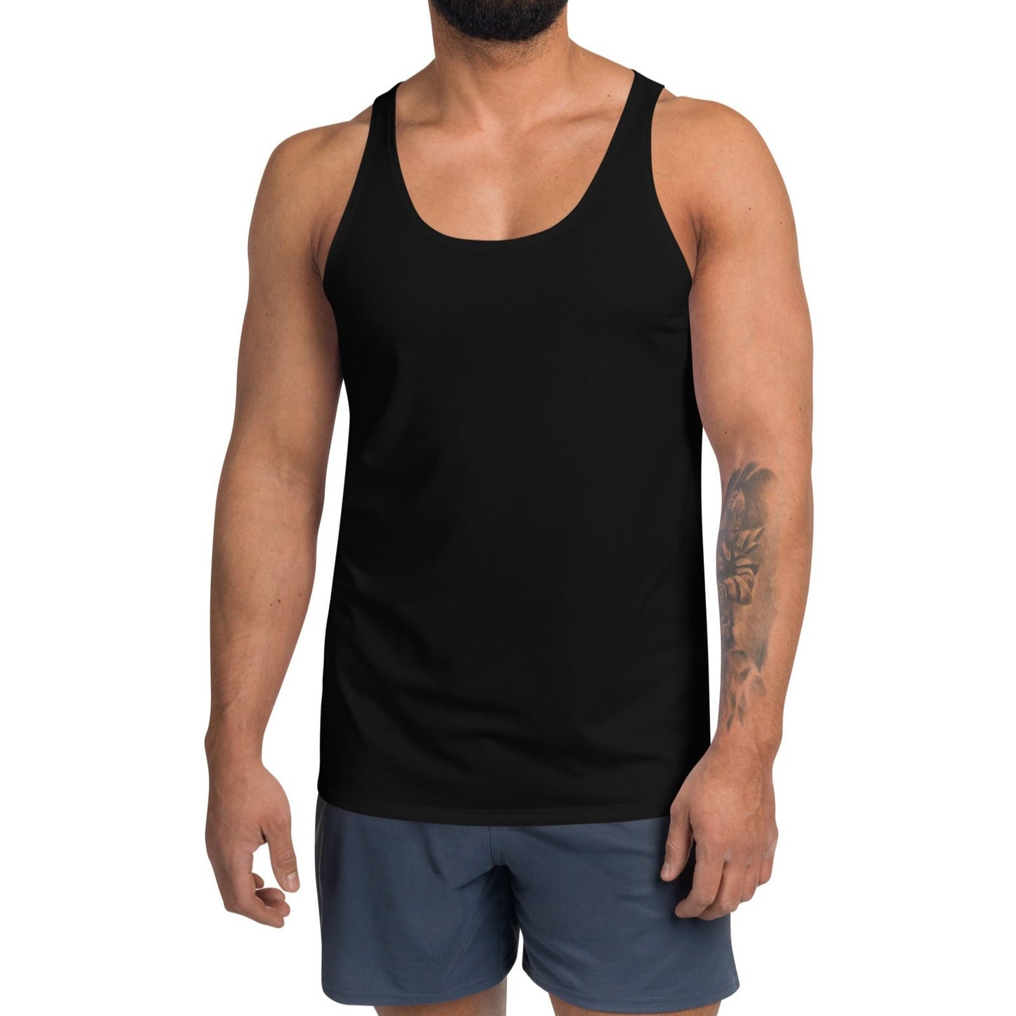 MENS BLACK PLAIN TANK TOP