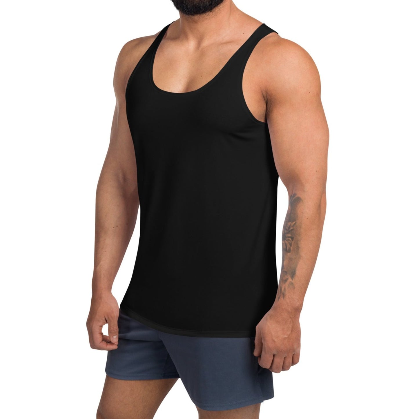 MENS BLACK PLAIN TANK TOP