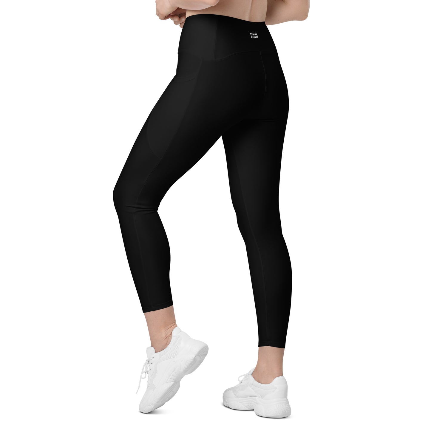 WOMEN'S CROSSOVER HIGH-WAISTED LEGGINGS WITH POCKETS