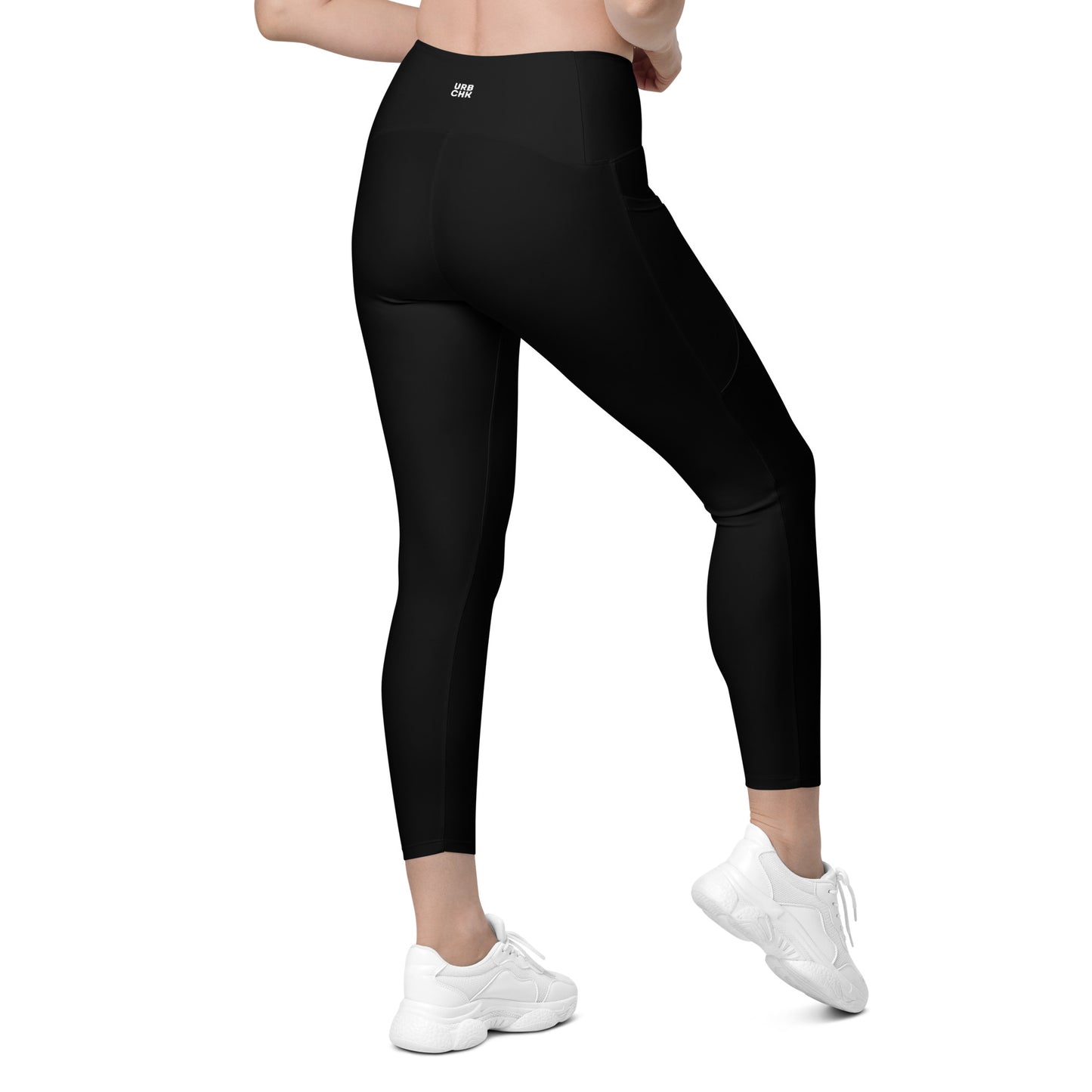 WOMEN'S CROSSOVER HIGH-WAISTED LEGGINGS WITH POCKETS