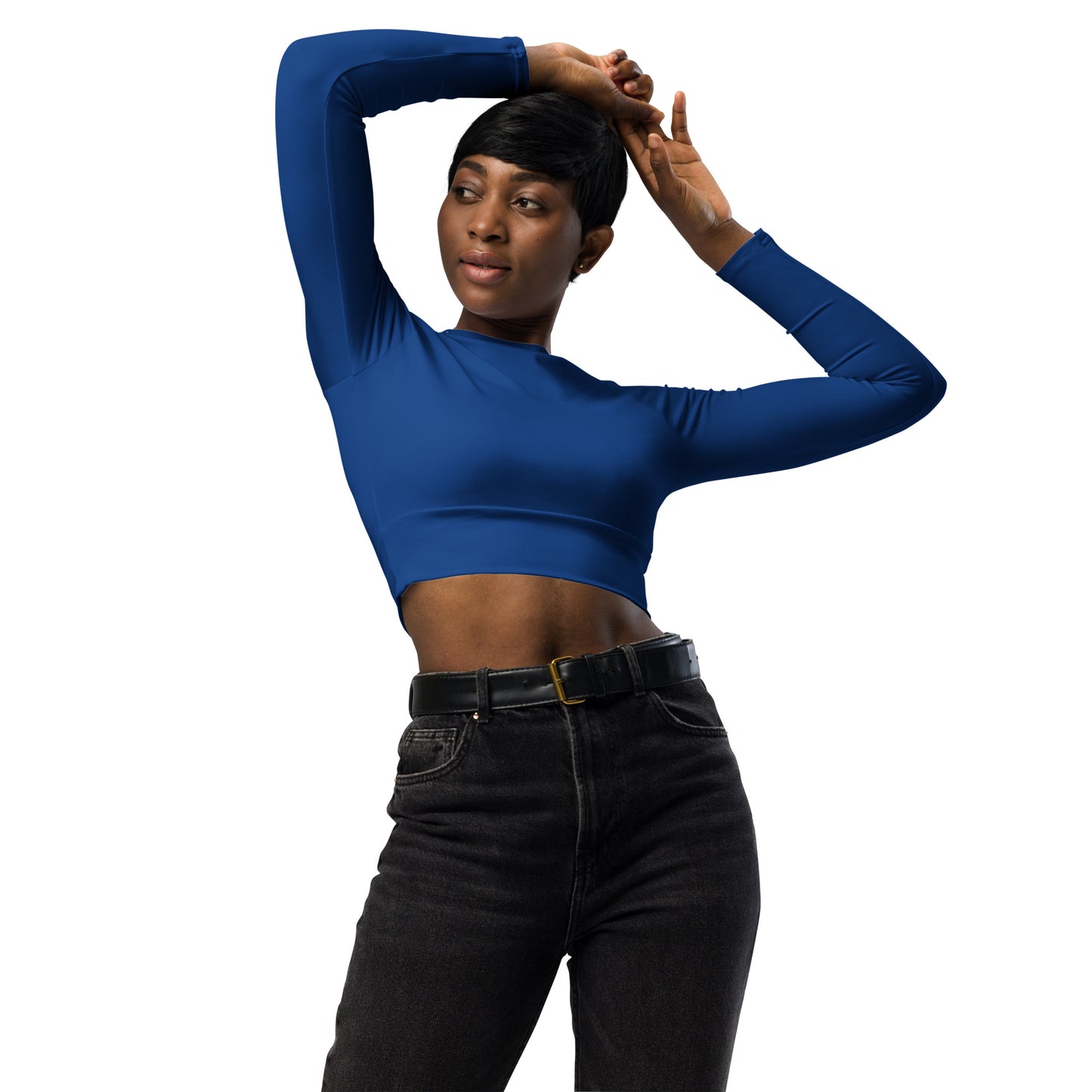 RECYCLED LONG SLEEVE ATHLETIC CROP TOP