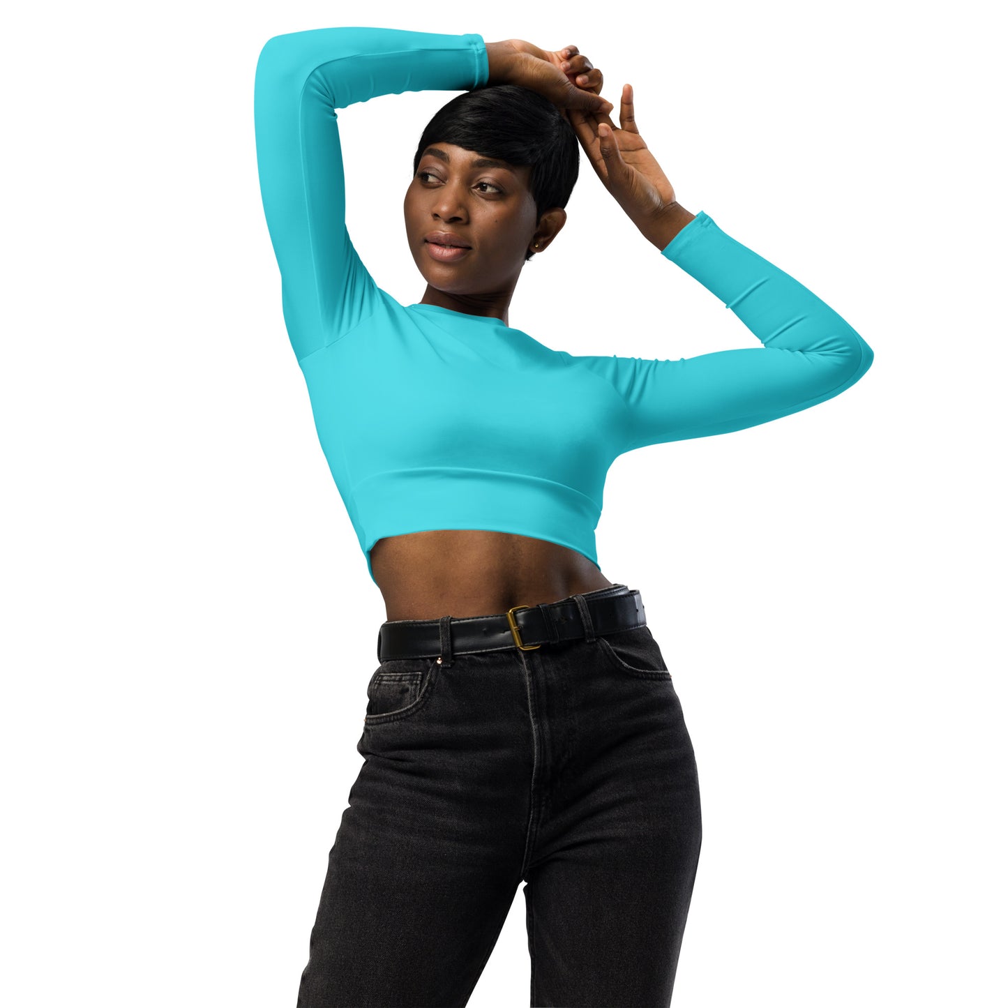 UrbanityChek® LONG SLEEVE ATHLETIC CROP TOP