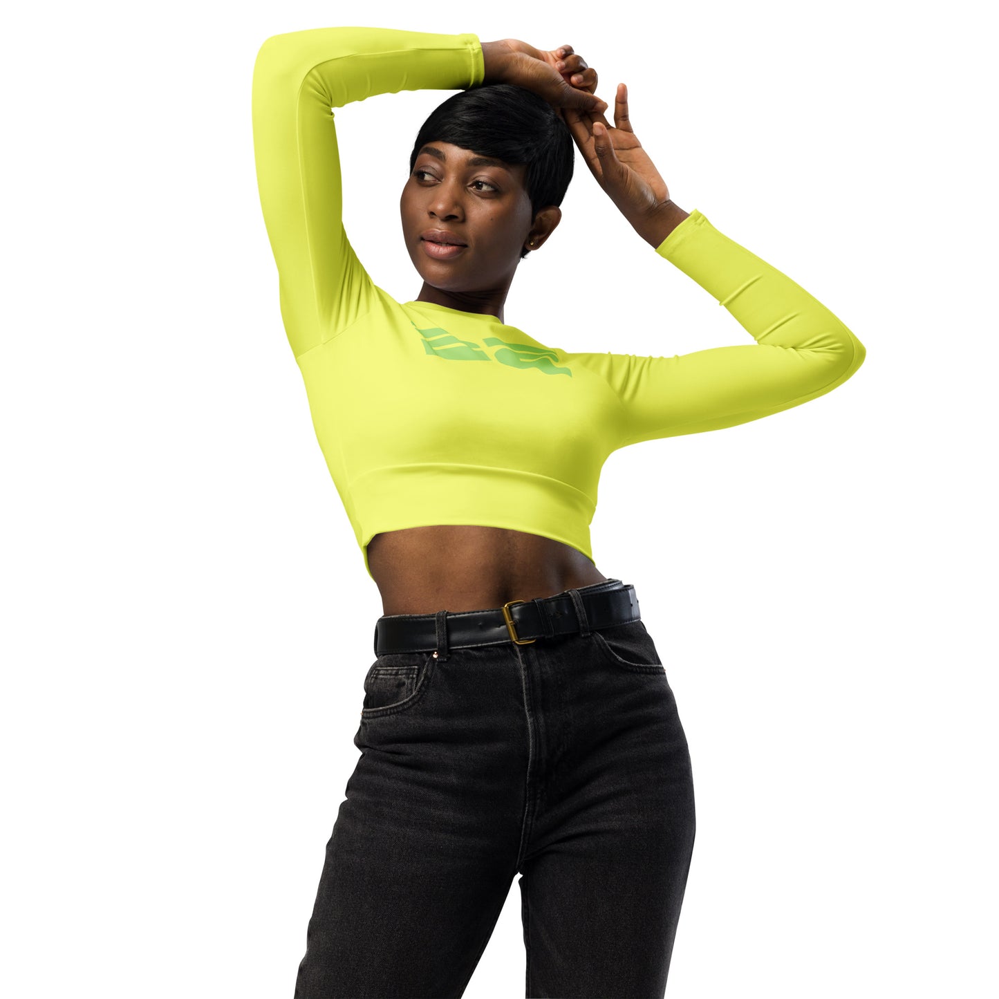 WOMEN'S SUSTAINABLE LONG SLEEVE CREW CROP TOP