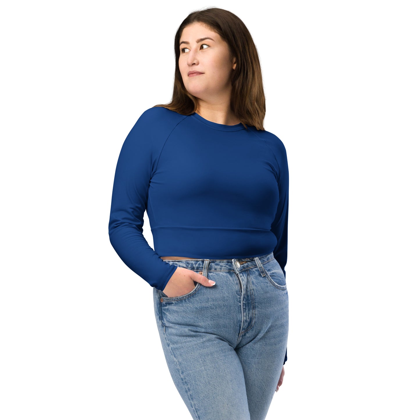 RECYCLED LONG SLEEVE ATHLETIC CROP TOP