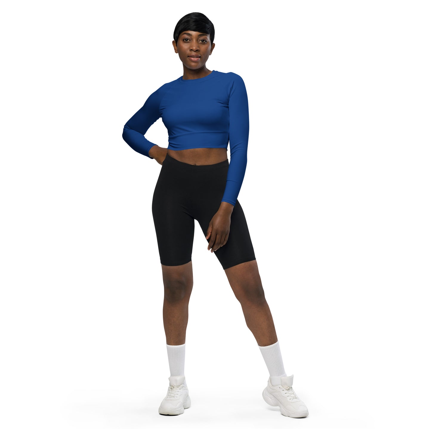 RECYCLED LONG SLEEVE ATHLETIC CROP TOP